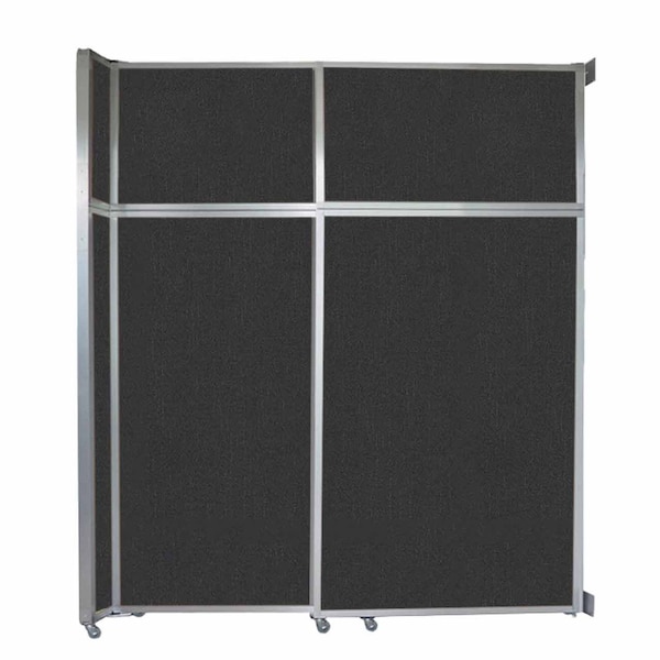 Operable Wall Sliding Room Divider 6'10" x 8'5-1/4" Black Fabric